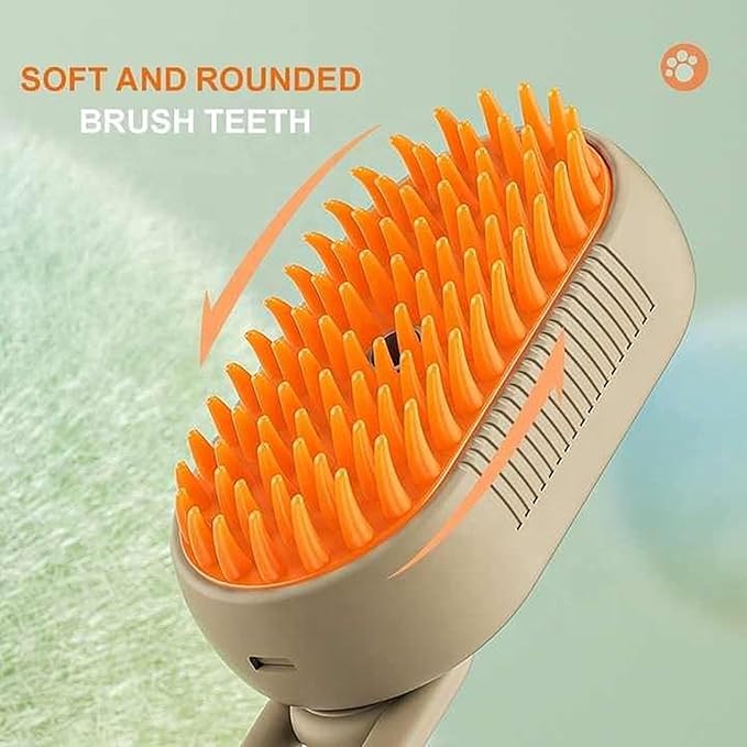 3-in-1 Steam Pet Grooming Brush | Massage, Hair Removal & Deep Cleaning | USB Rechargeable