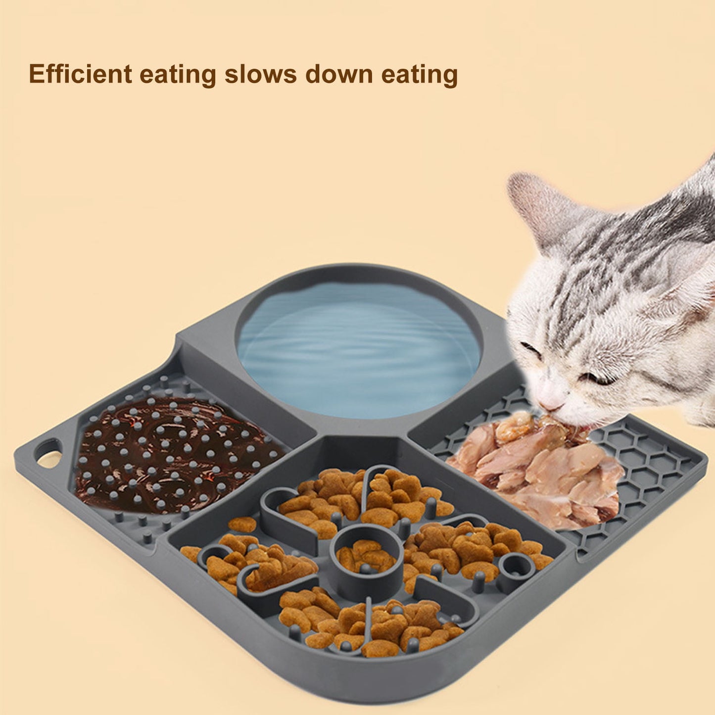 Pet Licking Mat Slow Feeder | 4-Slot, Anti-Slip, Food-Grade & Reusable