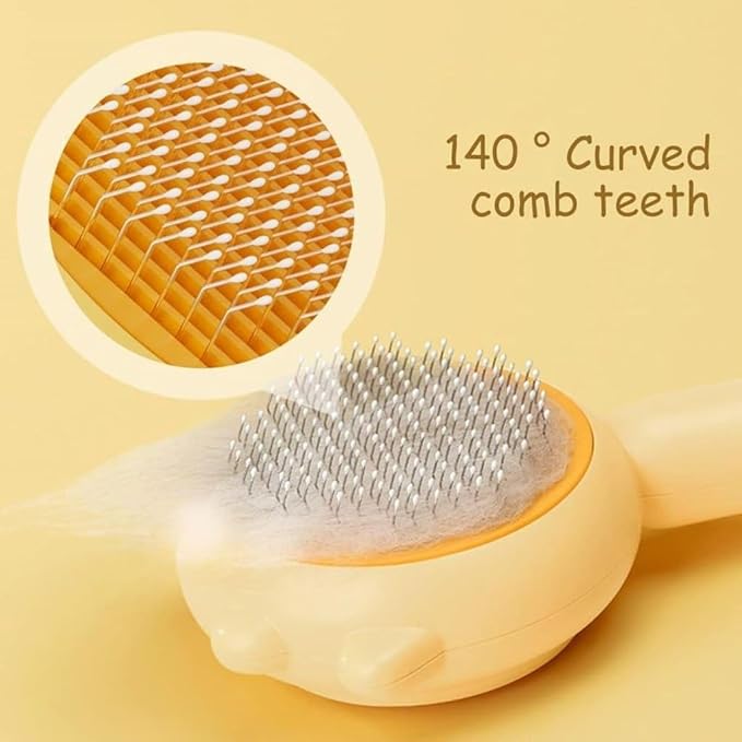 Pet Grooming Slicker Brush I One-Button Hair Removal, Gentle Massage Tips, Anti-Slip Handle β For Dogs, Cats & Small Pets