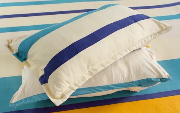 Super Soft Glace Cotton Elastic Fitted Double Bed Bedsheet I with 2 Pillow Covers – 72x78x8