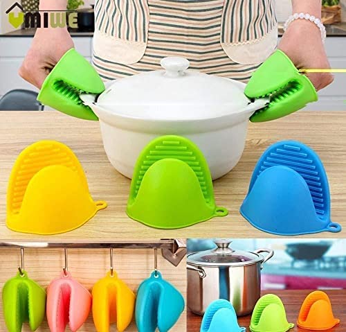 Silicone Oven Mitts | Heat Resistant Mini Potholders with Magnet – 446°F Protection
