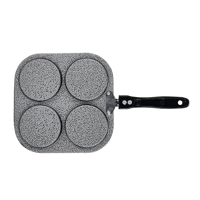 Aluminium Multi Snack Maker | 4-Pit, 4-Layer Nonstick Coating | Durable & Easy to Clean