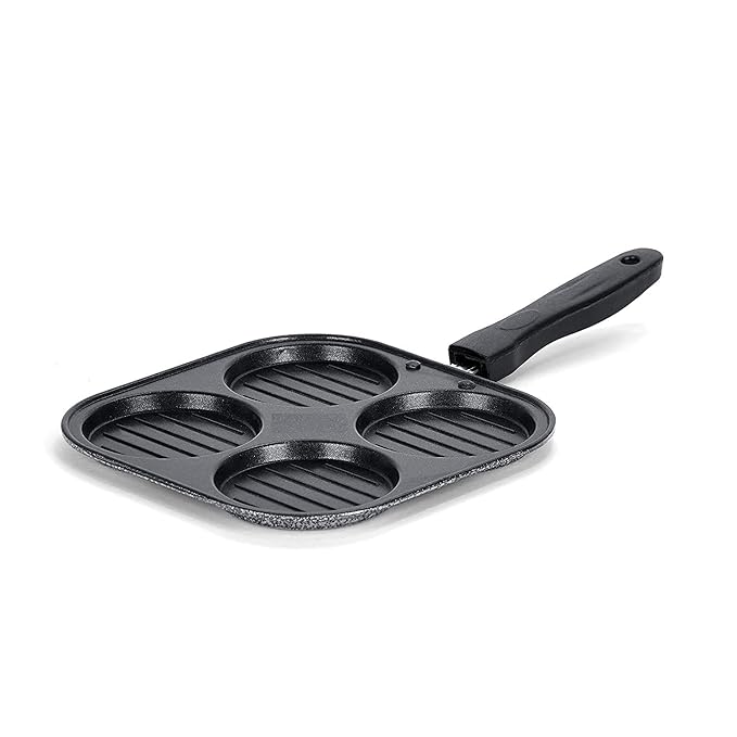 Aluminium Multi Snack Maker | 4-Pit, 4-Layer Nonstick Coating | Durable & Easy to Clean