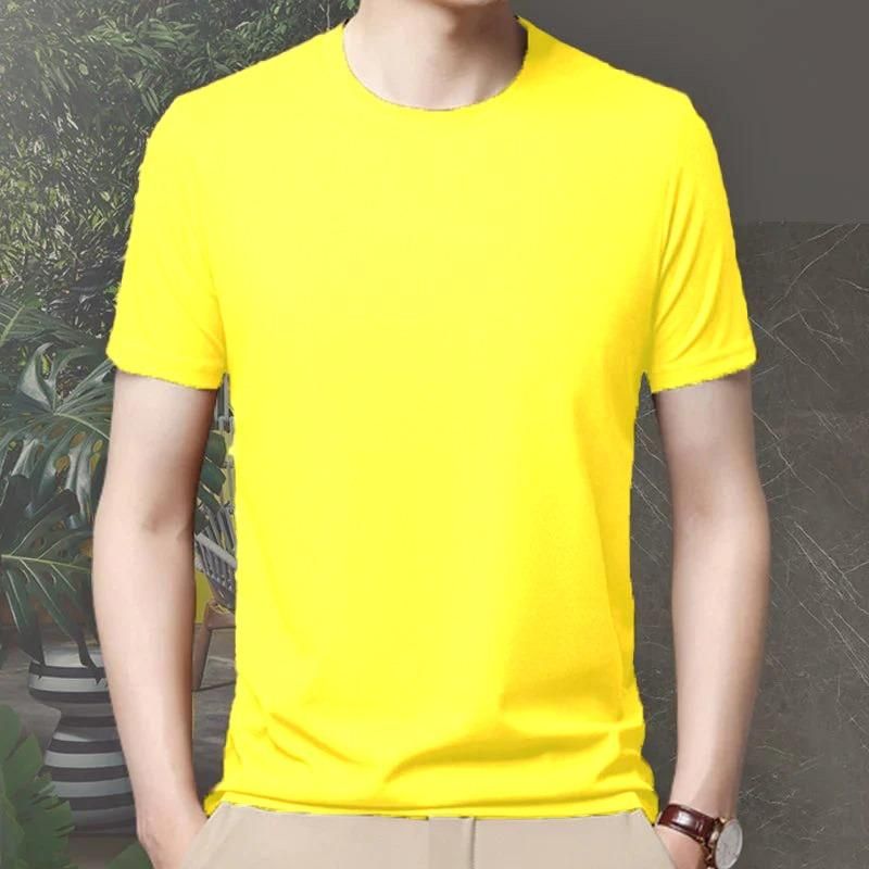 Men's 4-Way Stretch Slim Fit Round Neck T-Shirt – Poly Cotton, Solid Maroon, Half Sleeves | Casual Wear