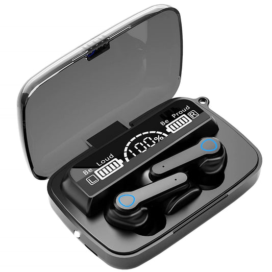 M19 Wireless TWS Bluetooth Earbuds with 5.1 Chip I Android iOS Compatible – Black