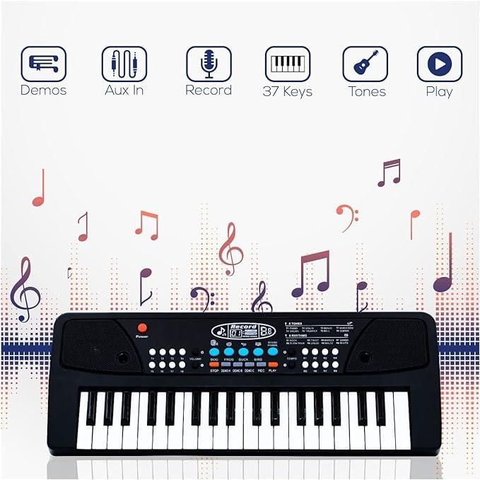 Piano Keyboard Toy with Microphone | USB Powered | Sound Recording Function