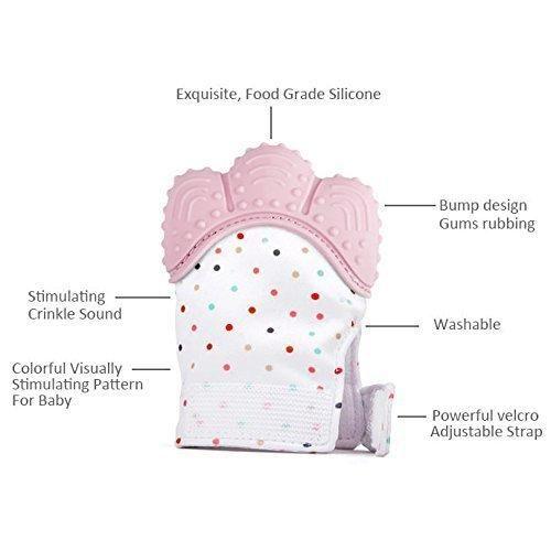 Silicone Self-Soothing Teether Glove Toy for Babies