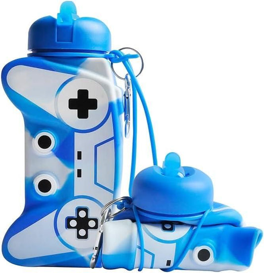 Gampad Silicone Water Bottle – 600ml | Leakproof & Lightweight Plastic Bottle for Kids & Adults | Reusable, BPA-Free, Travel Friendly