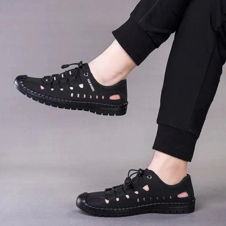 Men’s Stylish Casual Shoes – Black Synthetic Sneakers with Airmix Sole | Lace-Up