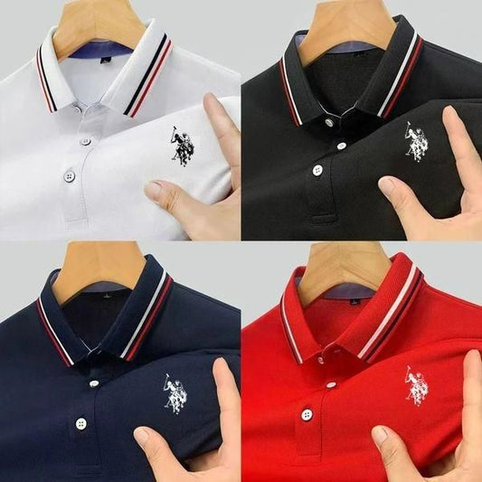 Men’s Matty Polo T-Shirts | Assorted Colors | Regular Fit | Half Sleeves | Solid Design (Pack of 4)