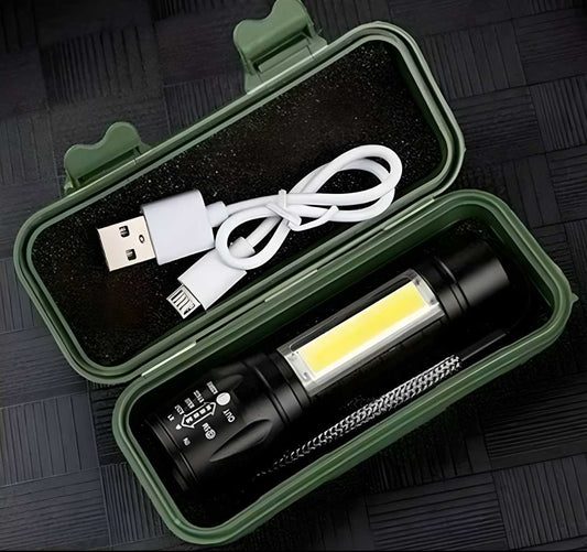Mini Portable LED Torch I Compact Emergency Flashlight with SOS Mode