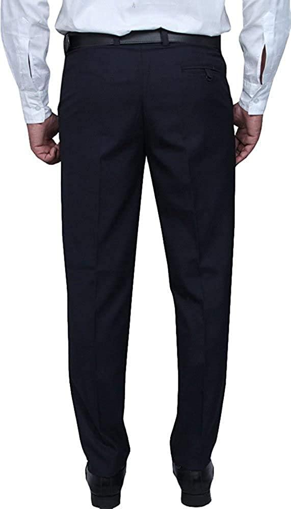 Men’s Linen Formal Trouser | Black | Slim Fit | Solid Design | Blended Fabric | Office Wear (Pack of 1)