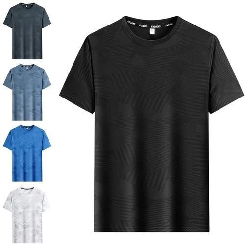 Men's Polyester Round Neck T-Shirts – Pack of 4 | Solid Assorted Colors, Half Sleeves, Regular Fit | Casual Wear