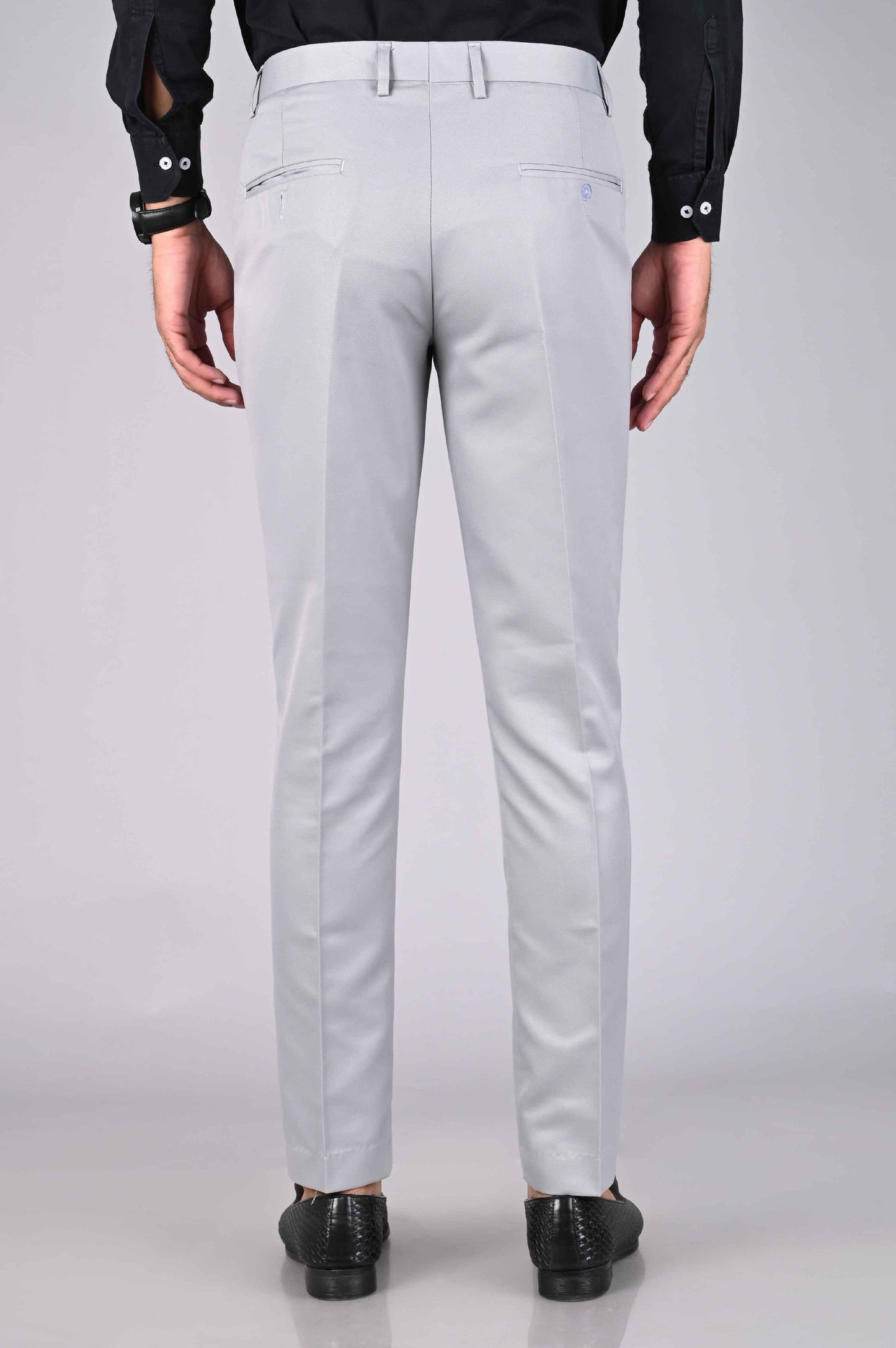 Men’s Cotton Formal Trouser | Light Grey, Regular Fit | Office & Business Wear