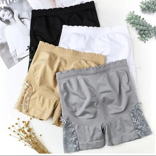 Women's Summer Lace Safe Panties – Seamless Slim Fit Short Pants | Breathable, Thin, Anti-Chafing Innerwear | Free Size, Random Color