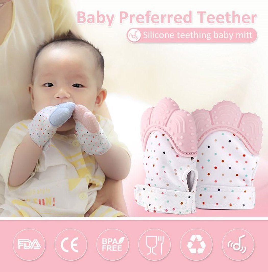 Silicone Self-Soothing Teether Glove Toy for Babies