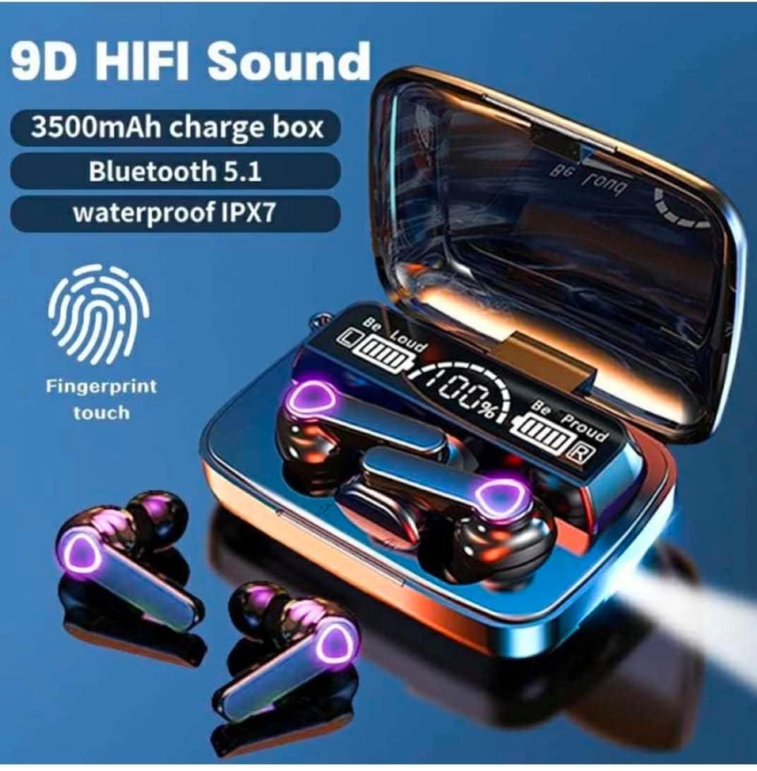 M19 Wireless TWS Bluetooth Earbuds with 5.1 Chip I Android iOS Compatible β Black