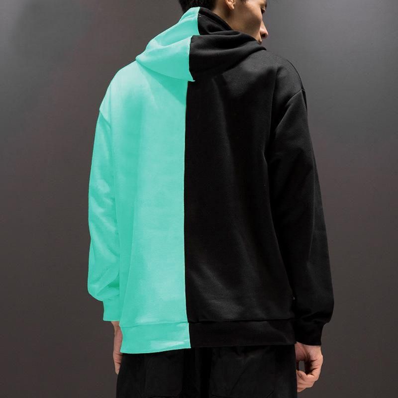 Men’s Cotton Blend Hoodie | Multicolor | Full Sleeves | Color Block Design | Casual Wear (Pack of 1)
