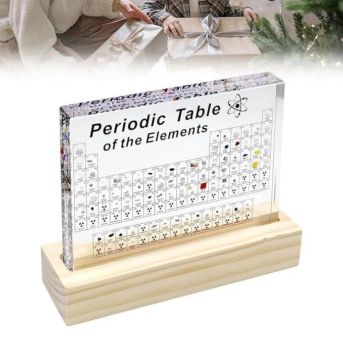 Periodic Table Display – Acrylic Educational Element Chart with Real Samples | Pack of 1