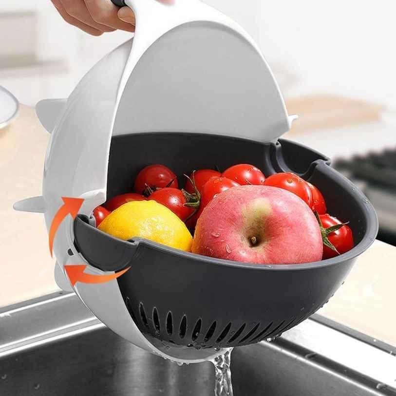7 in 1 Vegetable Cutter with Drain Basket – Multifunctional Slicer & Chopper with 6 Blades | Large Capacity | Multicolor