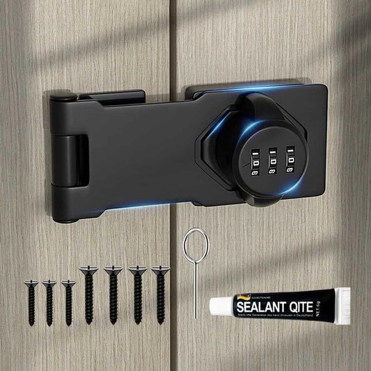 Zinc Alloy Combination Lock I Password Lock for Cabinets & Small Doors I Durable Security Slide Latch