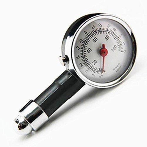 Steel Tire Pressure Gauge for Car and Bike – Compact and Durable