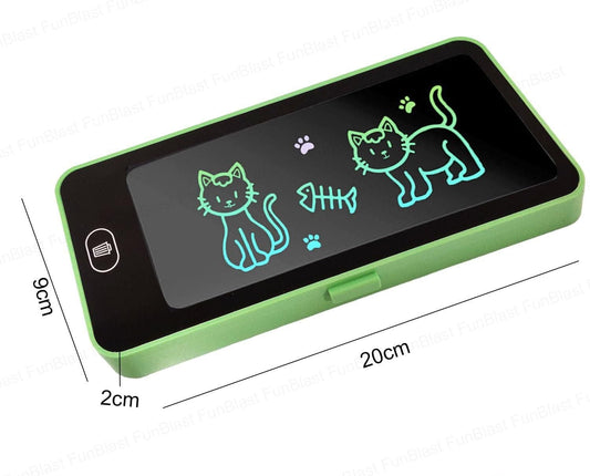 Writing Tablet Pencil Case I Portable LCD Display I 2-in-1 Pencil Storage Box