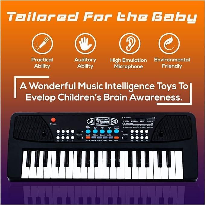 Piano Keyboard Toy with Microphone | USB Powered | Sound Recording Function