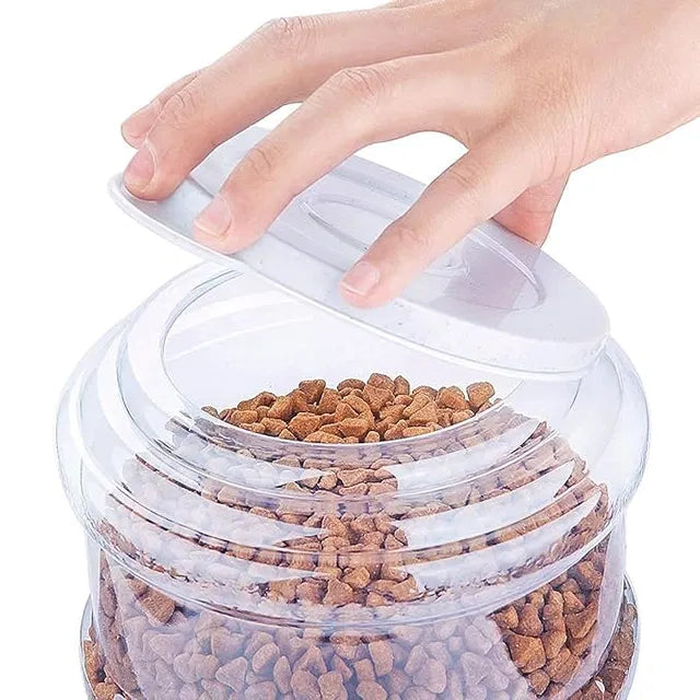 Large Capacity Pet Food Dispenser I Automatic Self-Dispensing Feeder for Dogs & Cats