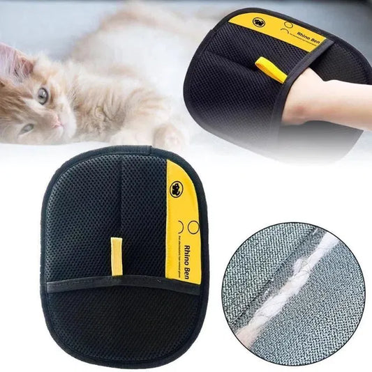 Pet Hair Removal Glove | Gentle Grooming & Shedding Brush for Dogs & Cats