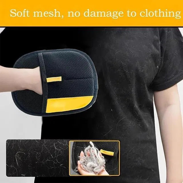 Pet Hair Removal Glove | Gentle Grooming & Shedding Brush for Dogs & Cats