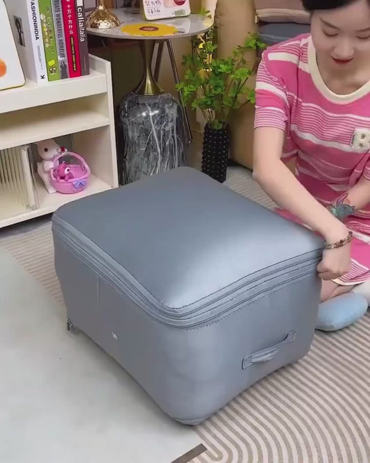 Travel Compression Storage Bag Organizer – Foldable Nylon Packing Cube with Handle & Zipper | Lightweight | 1 Piece