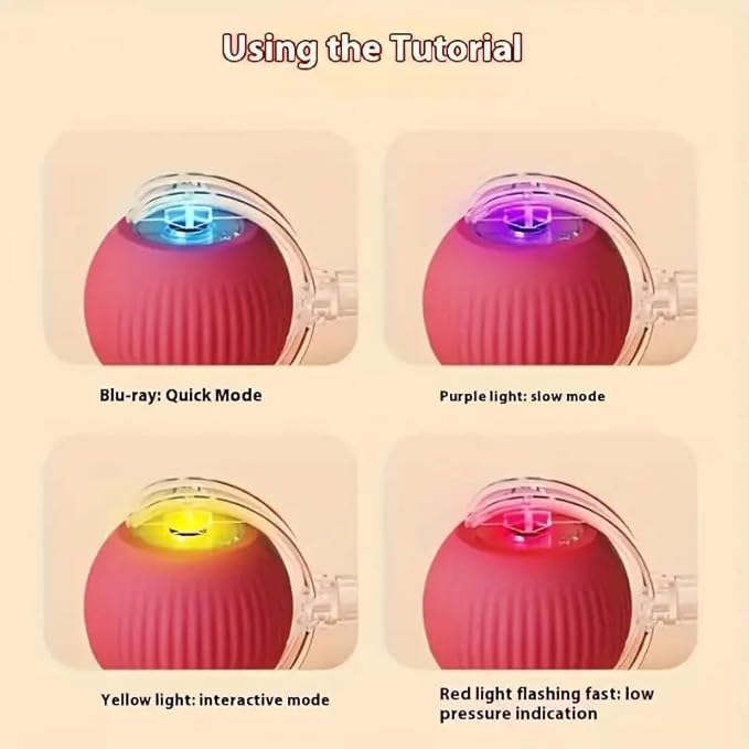 Interactive Rolling Pet Ball for Cats & Dogs | 3 Modes | USB Rechargeable