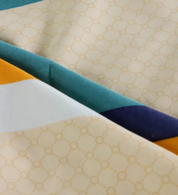 Super Soft Glace Cotton Elastic Fitted Double Bed Bedsheet I with 2 Pillow Covers – 72x78x8