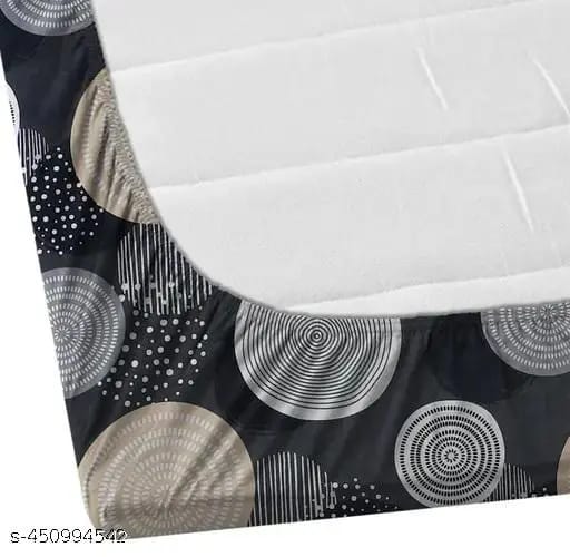 Super Soft Glace Cotton Elastic Fitted Double Bed Bedsheet I with 2 Pillow Covers – 72x78x8