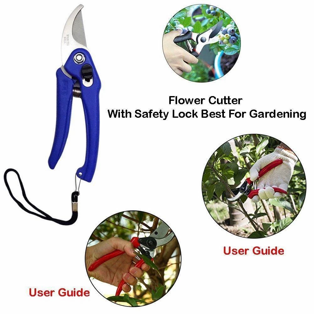 Stainless Steel Garden Scissors I Sharp Pruning Shears for Plants & Flowers