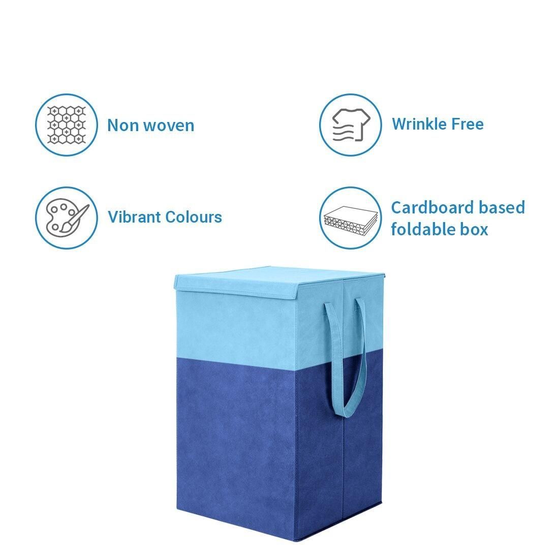 Foldable Laundry Basket with Lid & Handles – 75L (35 x 38 x 55 cm)