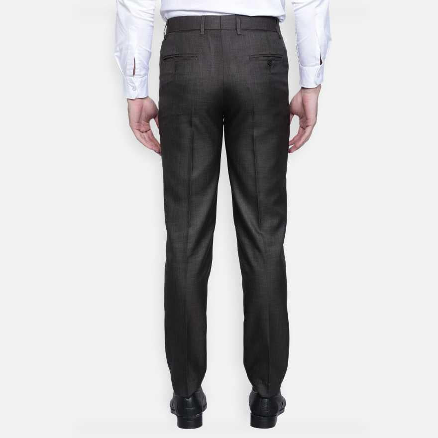 Men’s Black Formal Trouser | Lycra Blend, Regular Fit | Business & Office Wear