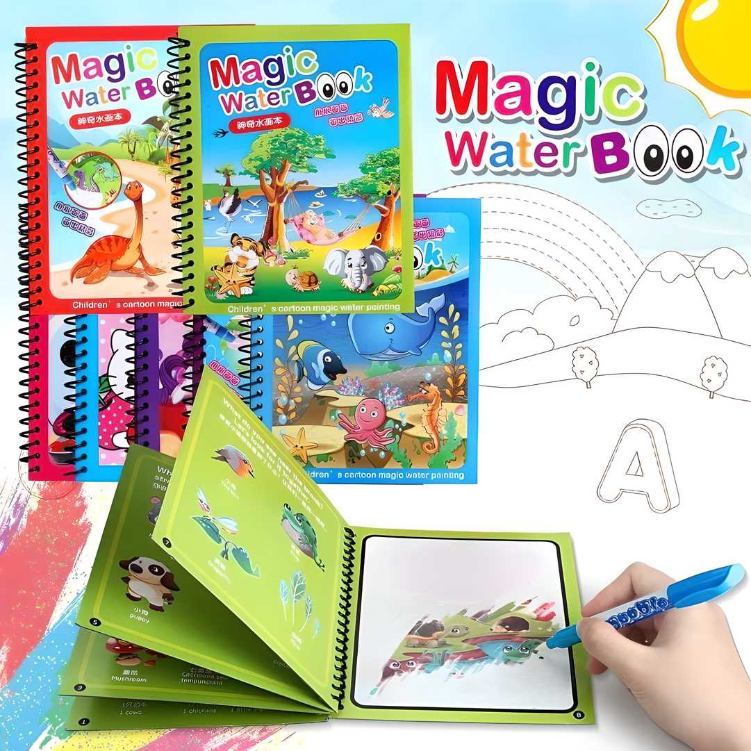 Magic Water Coloring Book – Reusable & Quick-Dry