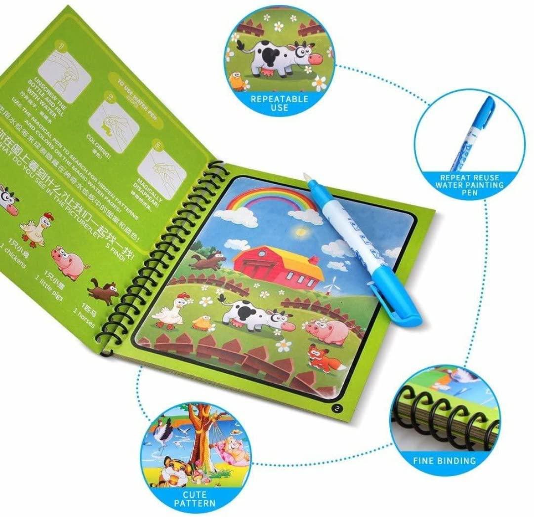 Magic Water Coloring Book – Reusable & Quick-Dry