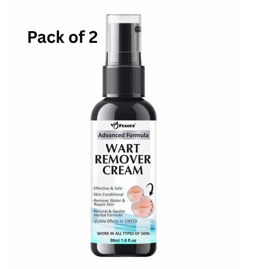 Fezora Wart Remover Ointment – Therapeutic Wart Removal Cream for Moles, Skin Tags & Warts | 50ml Each | Pack of 2