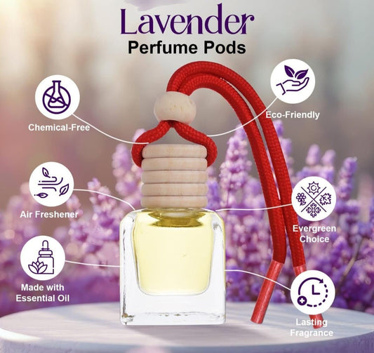 Hanging Car Perfume Pod Diffuser – Long-Lasting Musk Scent (10ml, Pack of 1)