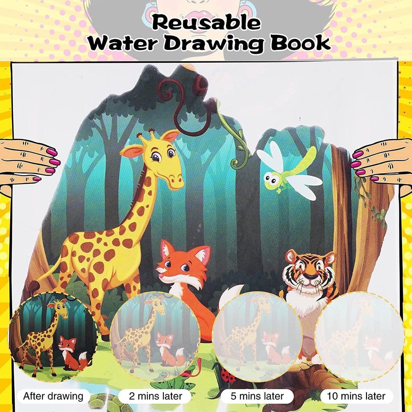 Magic Water Coloring Book – Reusable & Quick-Dry