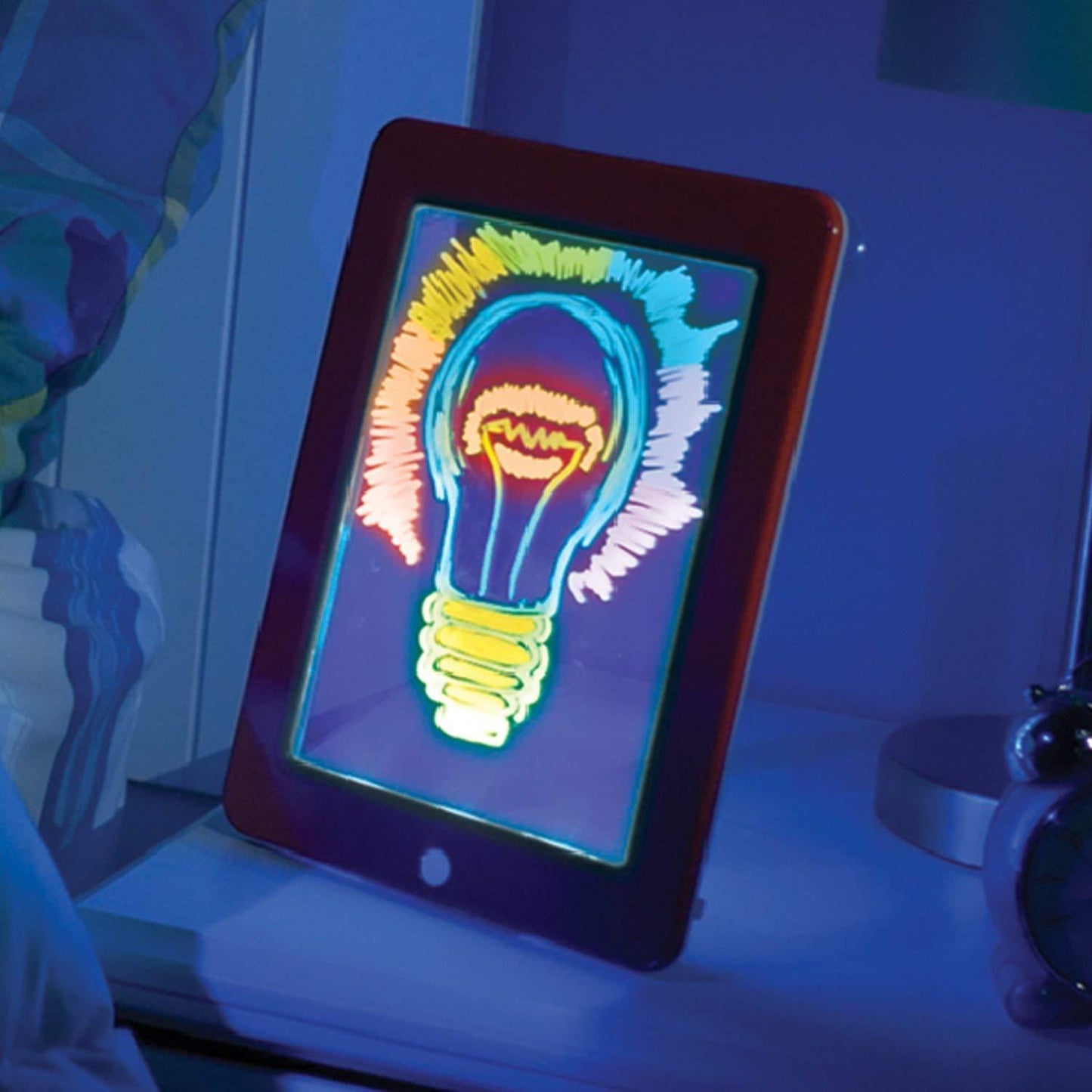 Magic Pad Light Up Drawing Board for Kids I Glow Art Doodle Tablet with Stencils
