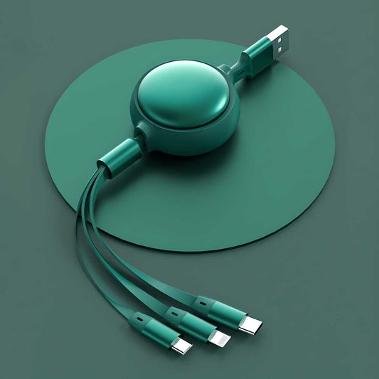 3 in 1 USB Charging Cable for Android | iOS | Type C Devices – Fast Charge and Data Sync