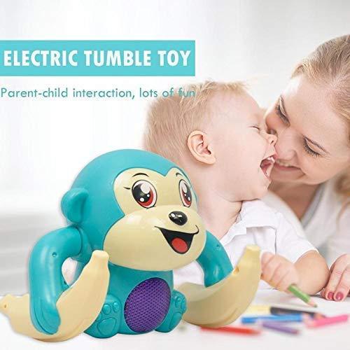 Dancing & Spinning Tumble Monkey Toy with Voice Control, Lights & Music (Plastic | Pack of 1 | Multicolor)