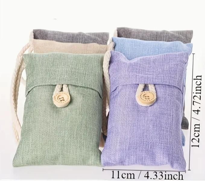 Bamboo Charcoal Air Freshener Bag I Natural Odor Absorber I Pack of 2