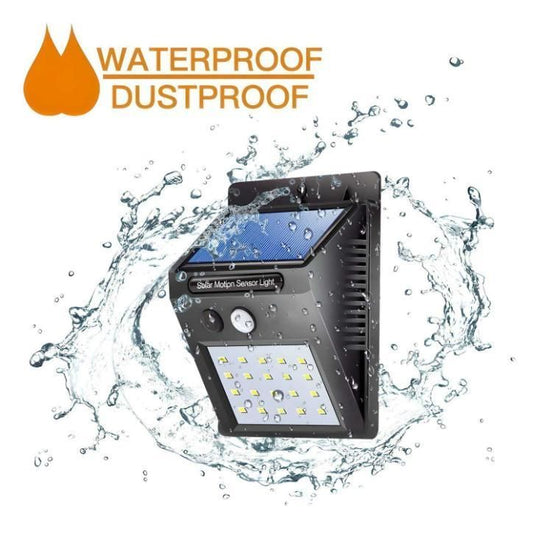 Solar Powered Outdoor LED Motion Sensor Light for Wall or Garden – Waterproof and Energy Saving