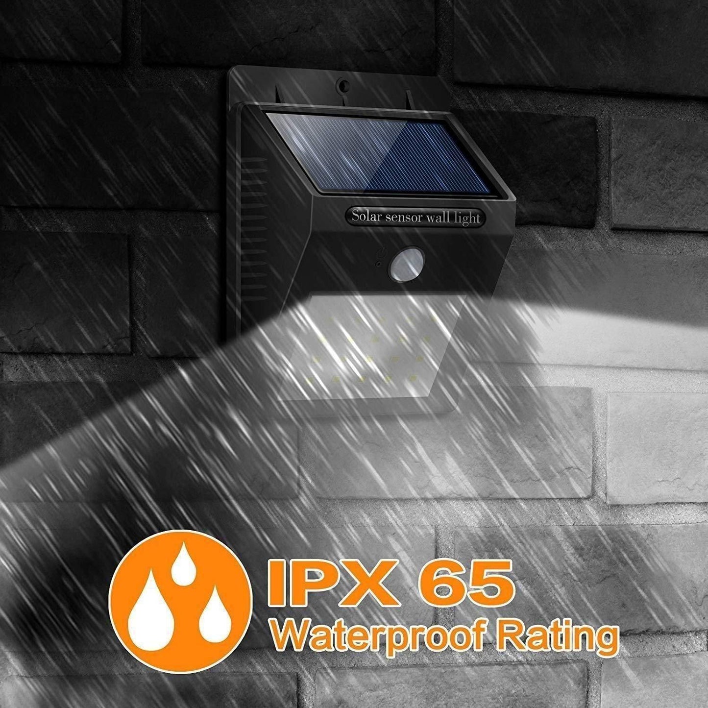 Solar Powered Outdoor LED Motion Sensor Light for Wall or Garden – Waterproof and Energy Saving