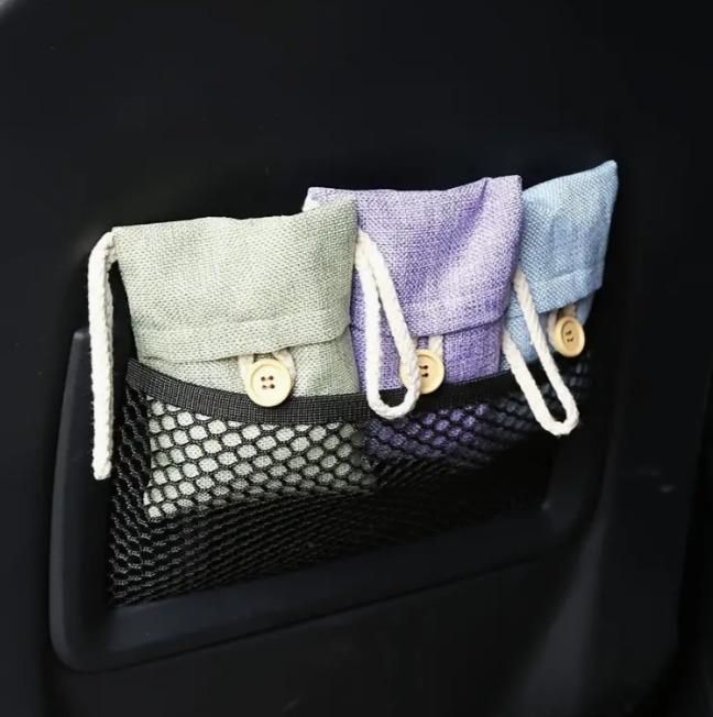 Bamboo Charcoal Air Freshener Bag I Natural Odor Absorber I Pack of 2